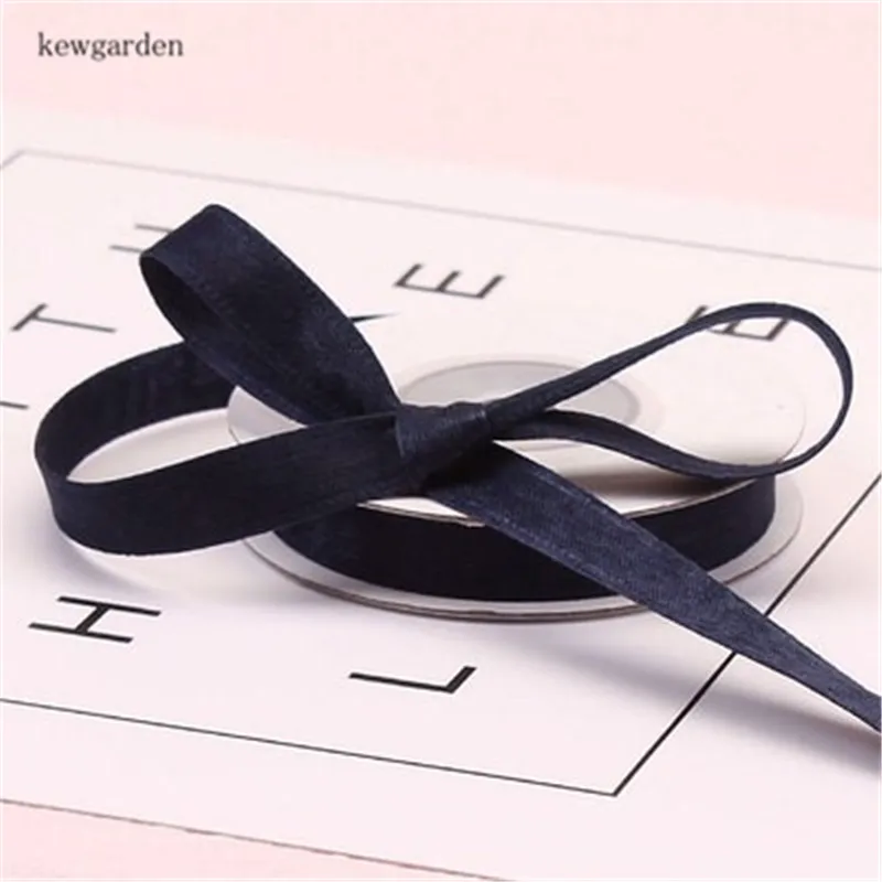 Kewgarden Двусторонняя Толстая бархатная атласная лента 1-1/" 1" 3/" вручную изготовленная лента DIY Бант Лента Riband упаковочная лента 5 метров