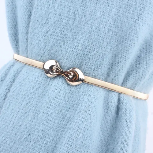 6 L Простые металлические растягивающиеся поясные цепные ремни узкий корейский пояс-ремень корсет женский декоративная юбка аксессуары для платья - Цвет: 6 L
