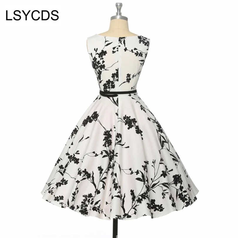 

2020 Womens Summer Dress Casual Elegant Floral Printed Sleeveless O-neck Party Dresses With Belt Femme Ete Robe Vestidos