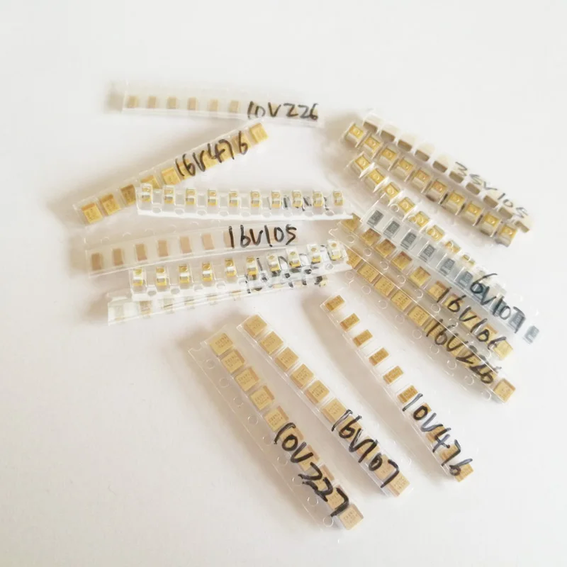 15valuesx10 шт = 150 шт SMD Танталовый набор различных конденсаторов типа A/B упаковка