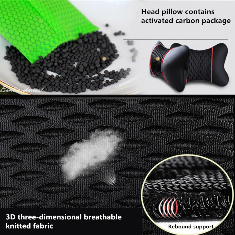 2 шт. кожаное Сетчатое автомобильное сиденье для шеи комплект защиты талии