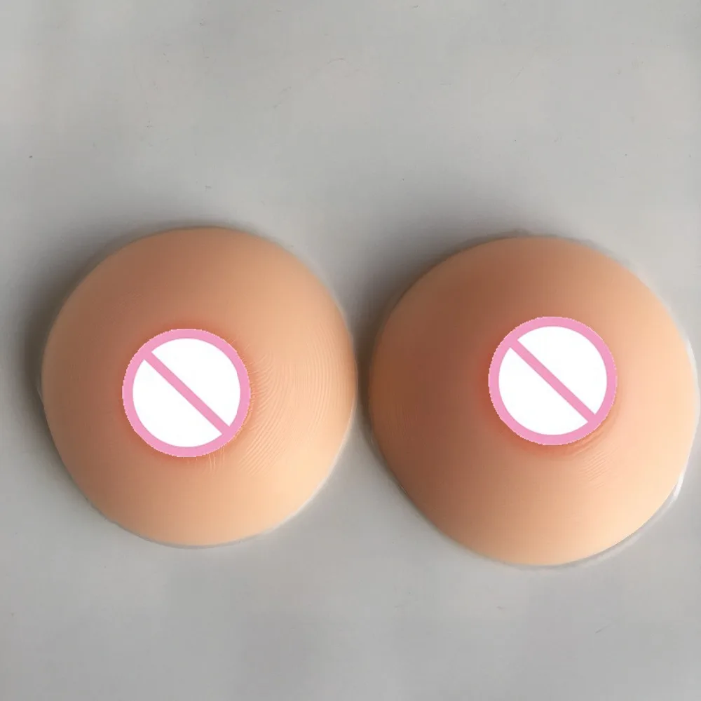 500g real round silicone breasts drag queen crossdressing fake form boobs soft touch A cup |