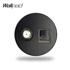 Wallpad L6, 5 цветов, спутниковая розетка для телевизора CAT5E, CAT6, RJ45, модульная розетка для подключения интернет-компьютера, Бесплатная комбинация