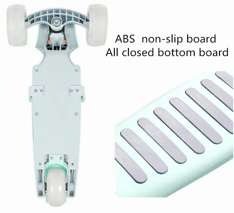 Складной самокат для взрослых и детей 2 колеса из ПУ бодибилдинга все алюминиевые