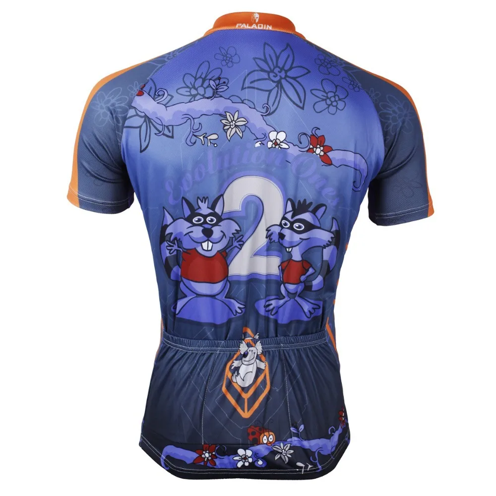 Мужская велосипедная рубашка с коротким рукавом PALADIN рисунком крысы|cycling clothing|short