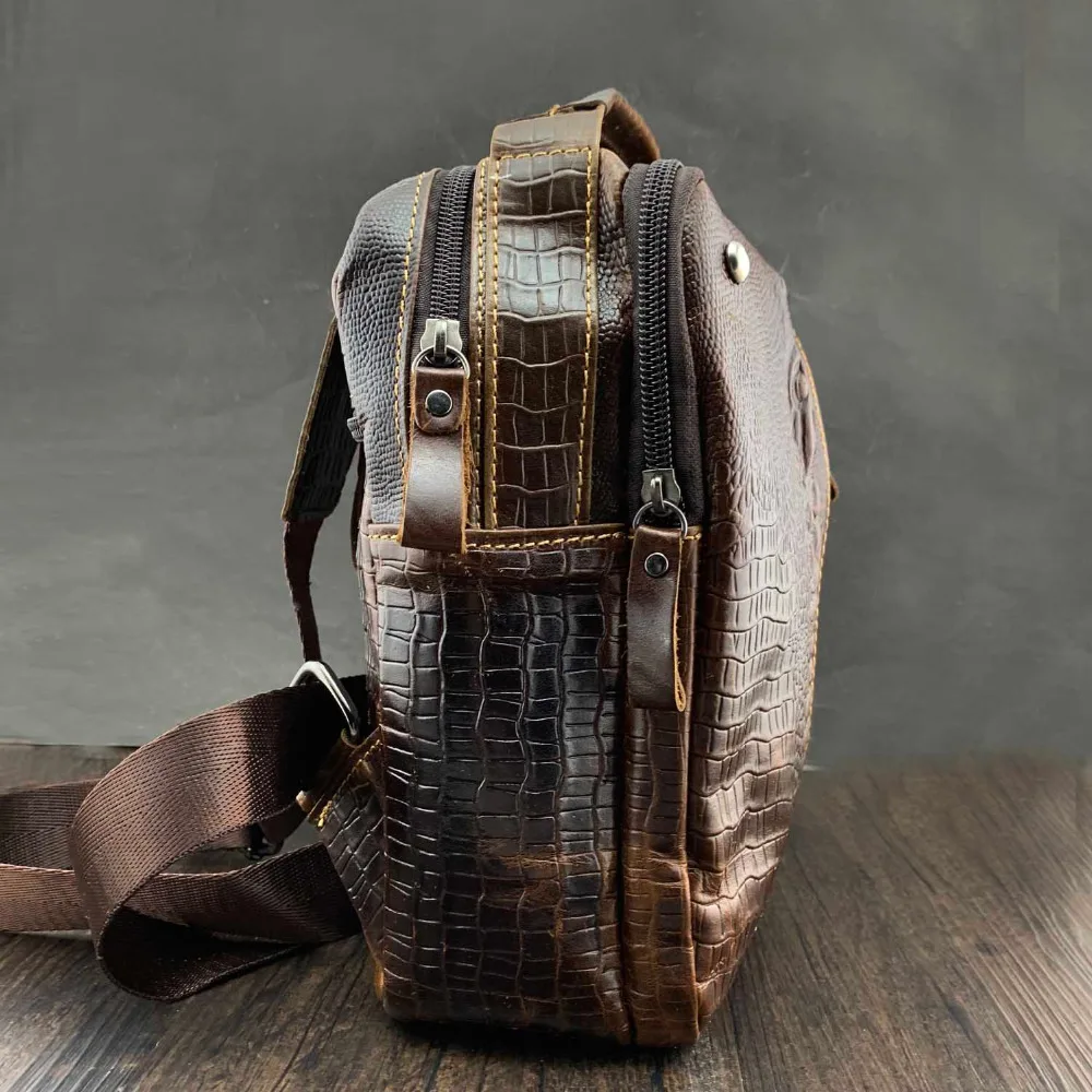Мужская сумка слинг из натуральной кожи H6andbag|Сумки-кроссбоди| |