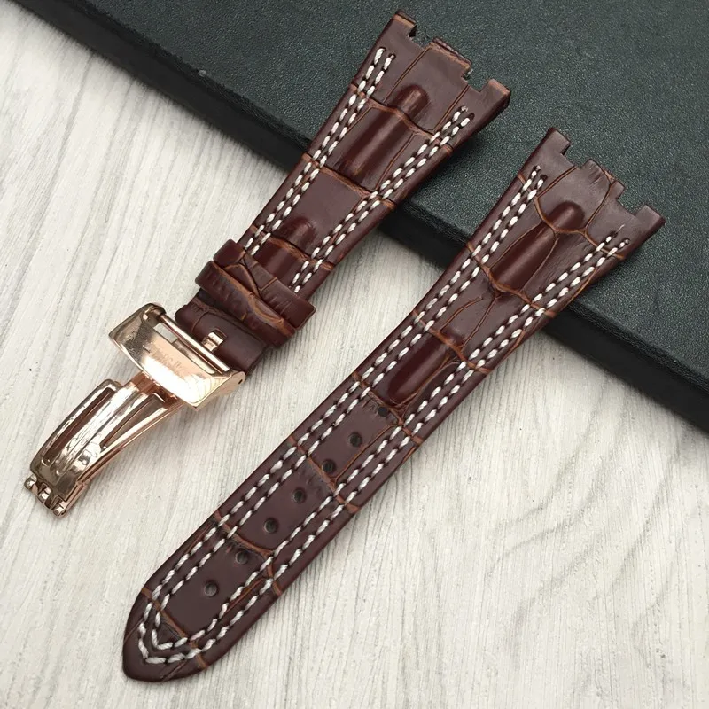 Ремешок из натуральной кожи для мужских часов 28 мм | Наручные часы