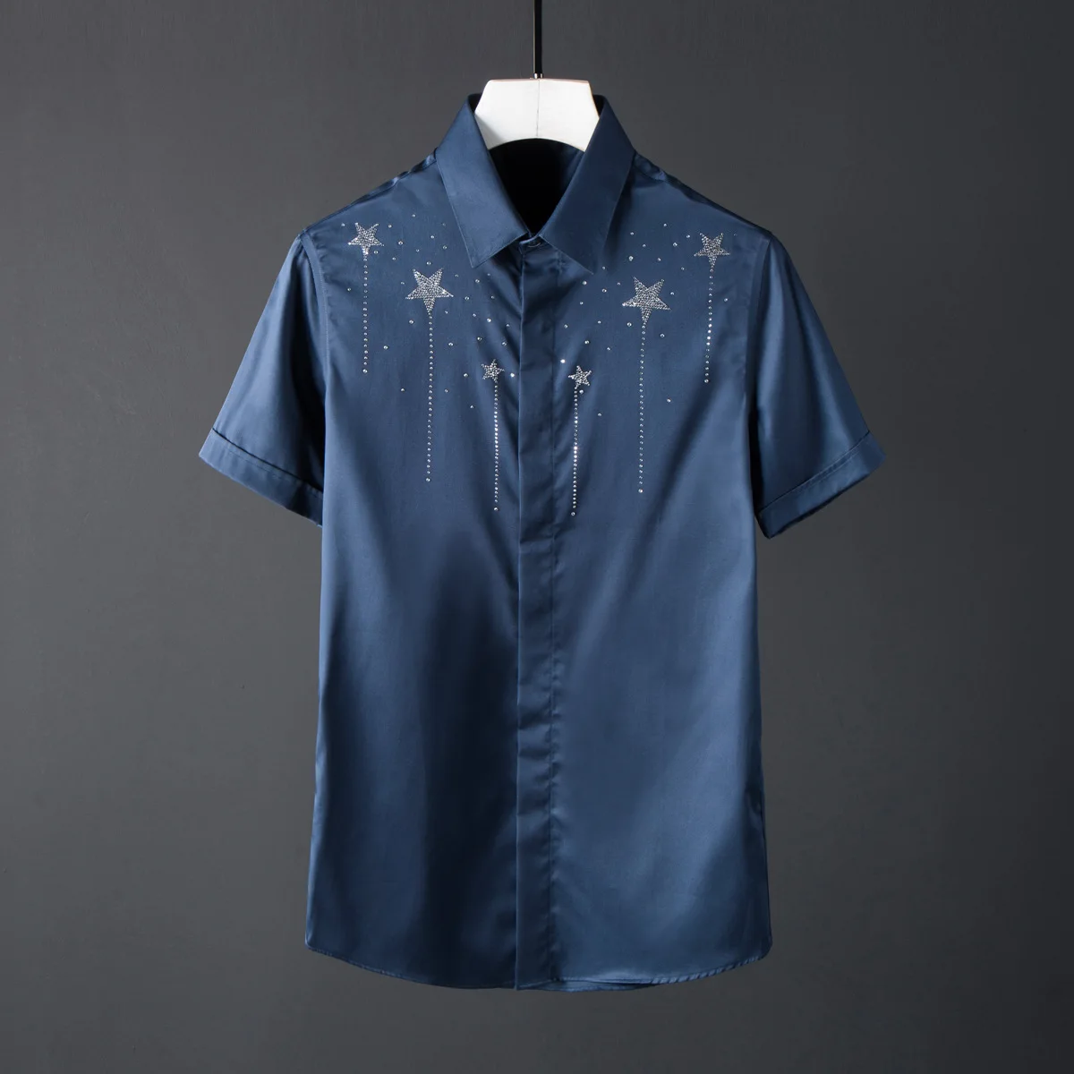 Мужские рубашки из 100% хлопка роскошные дизайнерские мужские с коротким рукавом