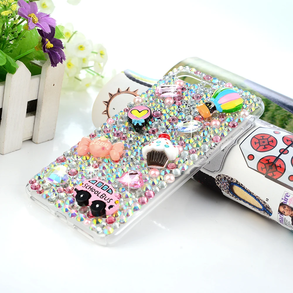 3D горный хрусталь чехол для iPhone 5 5S SE 6 S 7 Plus с сияющими блестками С кристалалми и