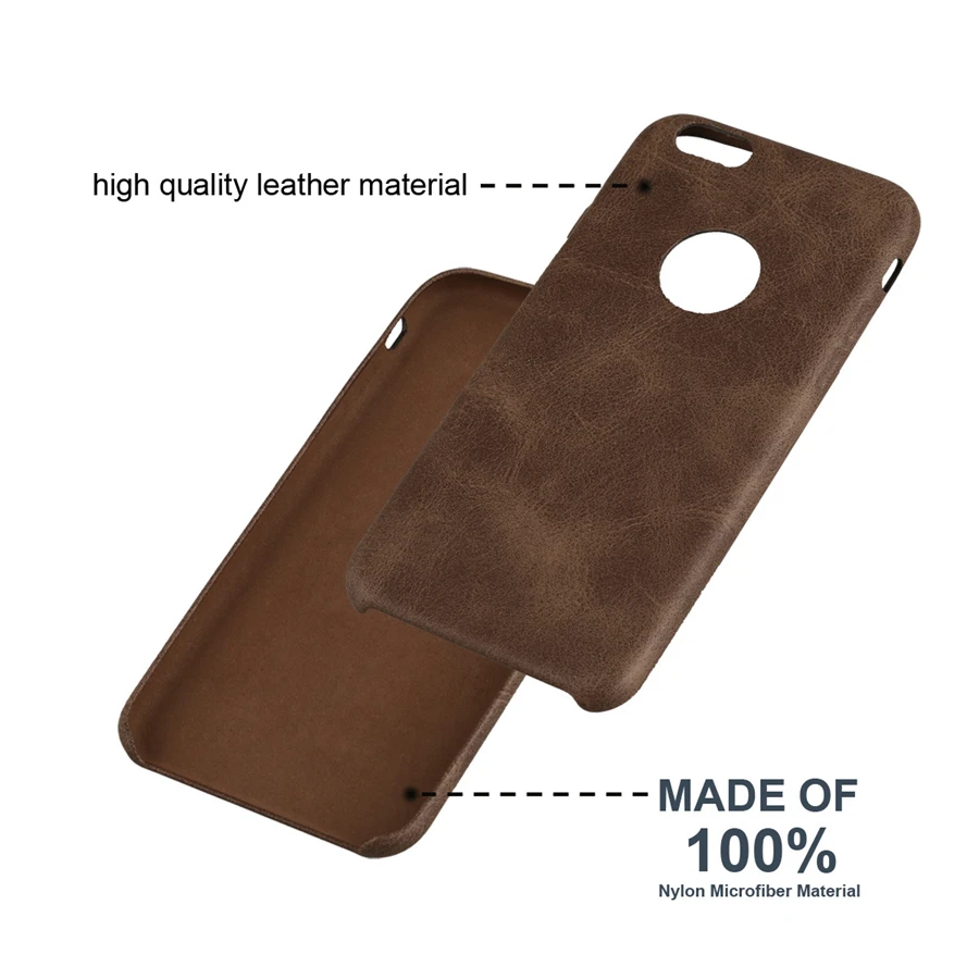 Роскошный PU кожа тонкая задняя крышка для iphone 6S 7 Plus унисекс супер легкий чехол