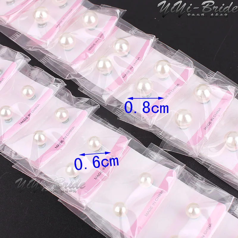 12 Pair 6/8mm Wholesale-Big Pearl Magnetic Earrings Ear Studs Round For Accessories Women Fashion Jewelry | Украшения и