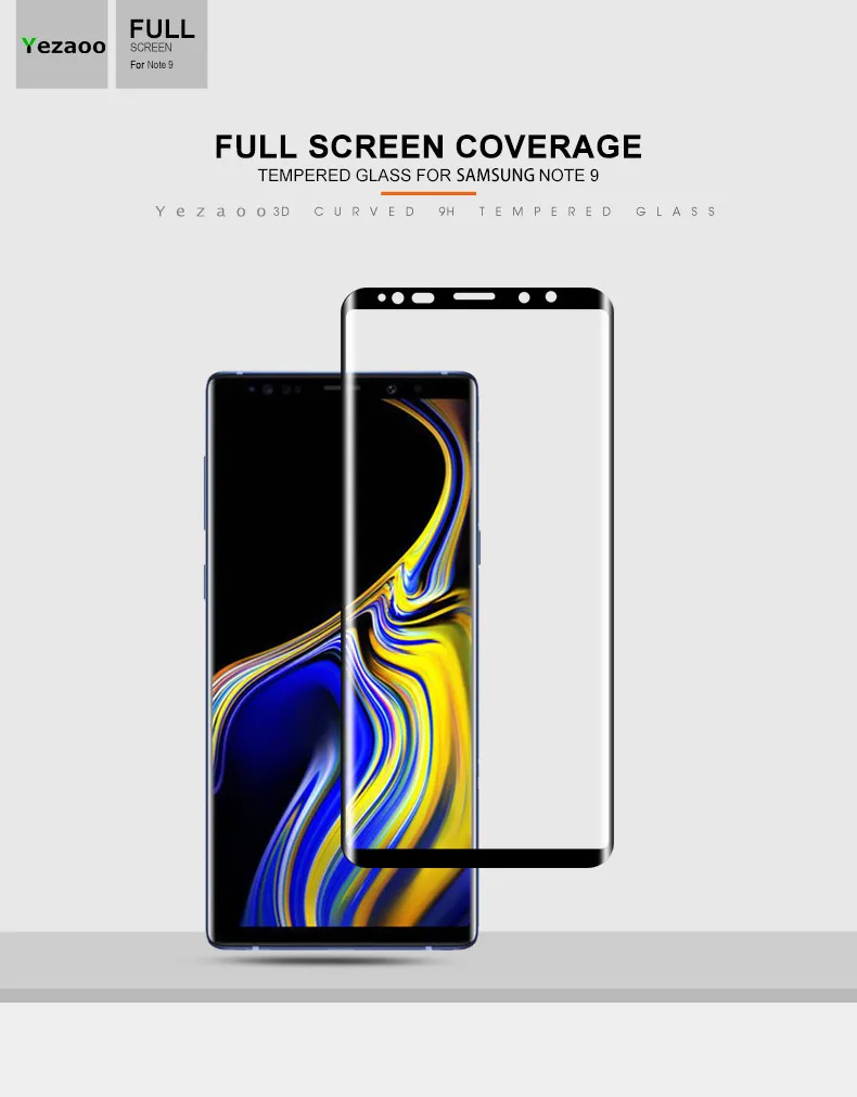 Yezaoo изогнутое Полностью закаленное стекло для Samusng Galaxy S10 E S8 S9 plus S7 edge Защита экрана для Galaxy Note 8 9 стеклянная пленка
