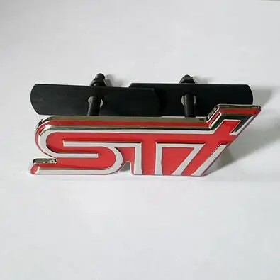 Автомобильный Стайлинг STI наклейка для передней решетки радиатора эмблема