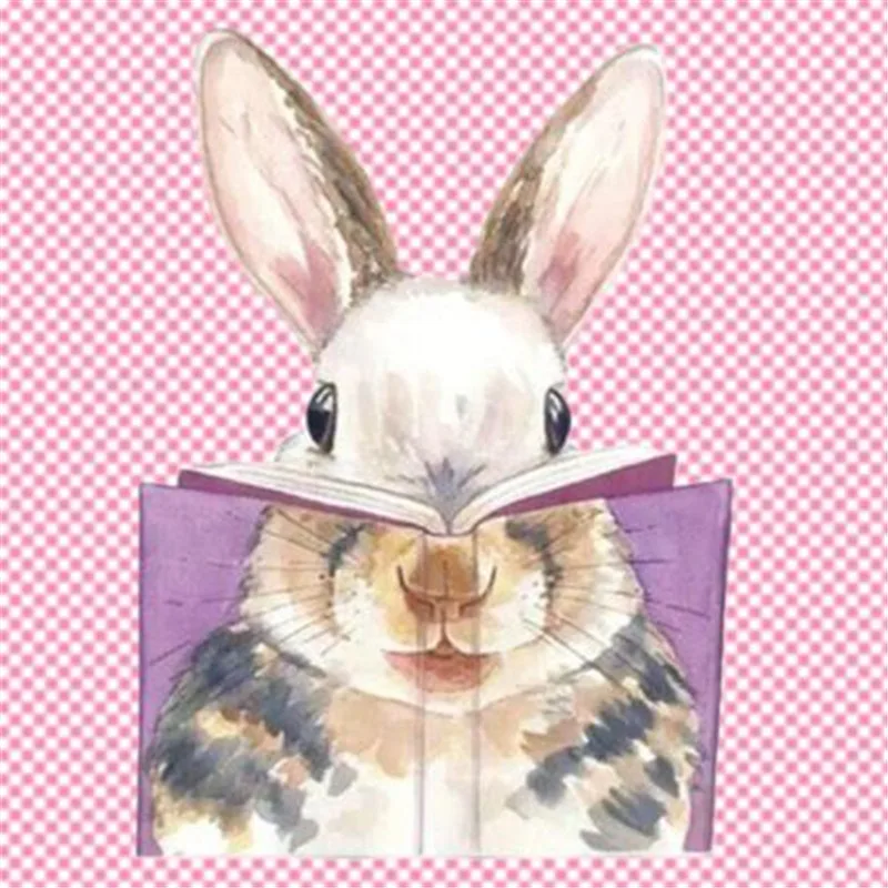 T shirt heat transfer printing rabbit book 25cm pvc patch for clothes iron on patches clothing animal 3d stickers | Дом и сад