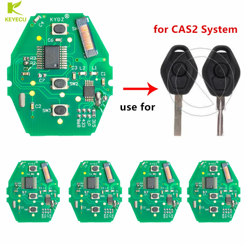 KEYECU 5PCS KYDZ CAS2 Remote Control Board 3 Button for BMW 318 320 323 325 328 330 525 528 530 540 545 550 M3 M5 M6 X3 X5 Z3 KEYECU 5PCS KYDZ CAS2 Remote Control Board 3 Button for BMW 318 320 323 325 328 330 525 528 530 540 545 550 M3 M5 M6 X3 X5 Z3