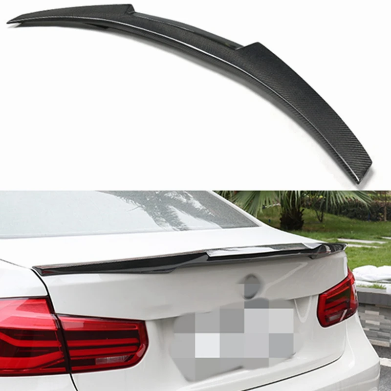 M4 Стиль углеродного волокна задний багажник спойлер крыло автомобиля для bmw 3