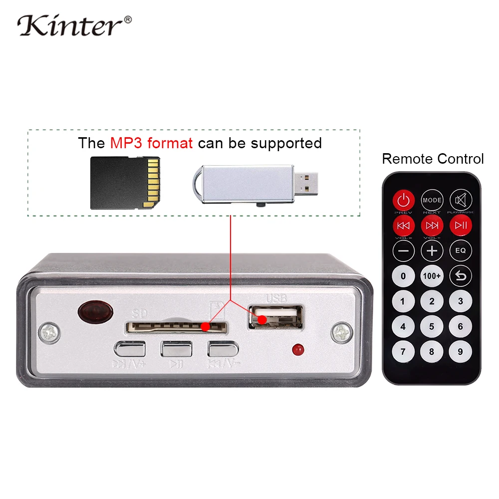 Kinter A2 мини Предварительный усилитель аудио и динамик плеер играть стерео звук