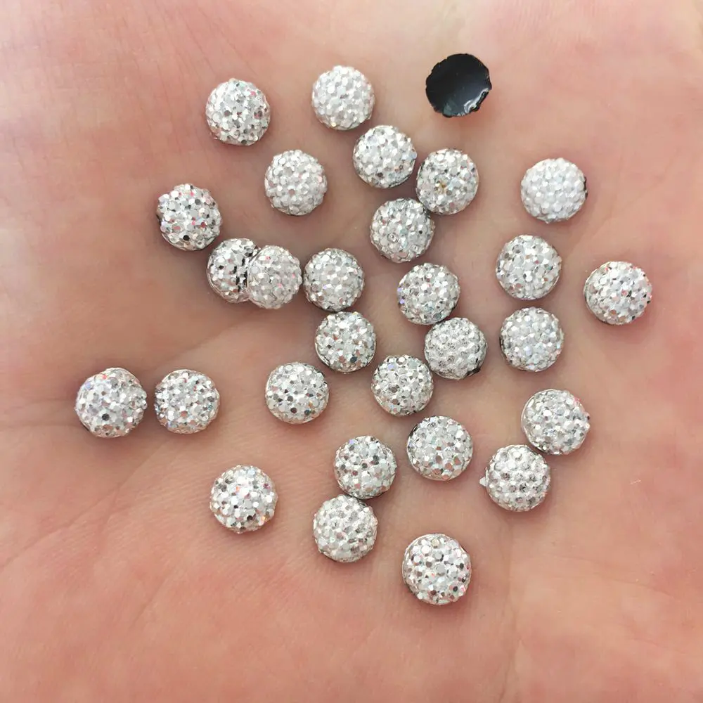 New 400pcs 6mm round Resin Cute convex Round flatback stone Ornaments DIY scrapbook Wedding appliques craft SF429 | Дом и сад