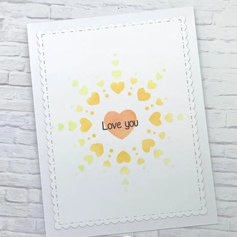 Волшебные металлические Вырубные штампы в форме сердца для скрапбукинга DIY