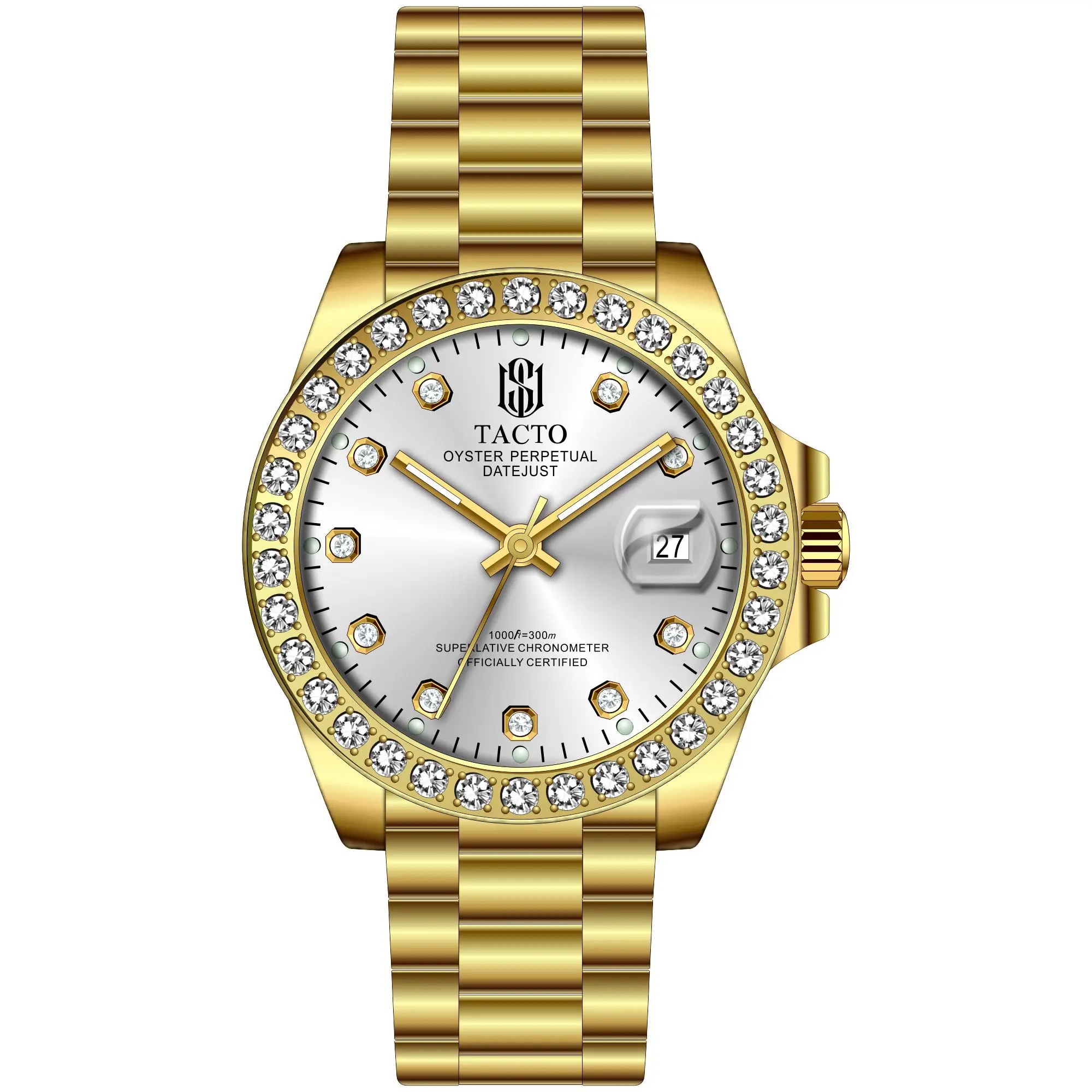 2019 Новый Топ люксовый бренд Мужские часы золотые с кристаллами и бриллиантами