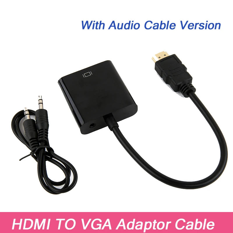 Новый HDMI к VGA адаптер папа Famale конвертер 1080P цифро-аналоговый видео аудио для ПК
