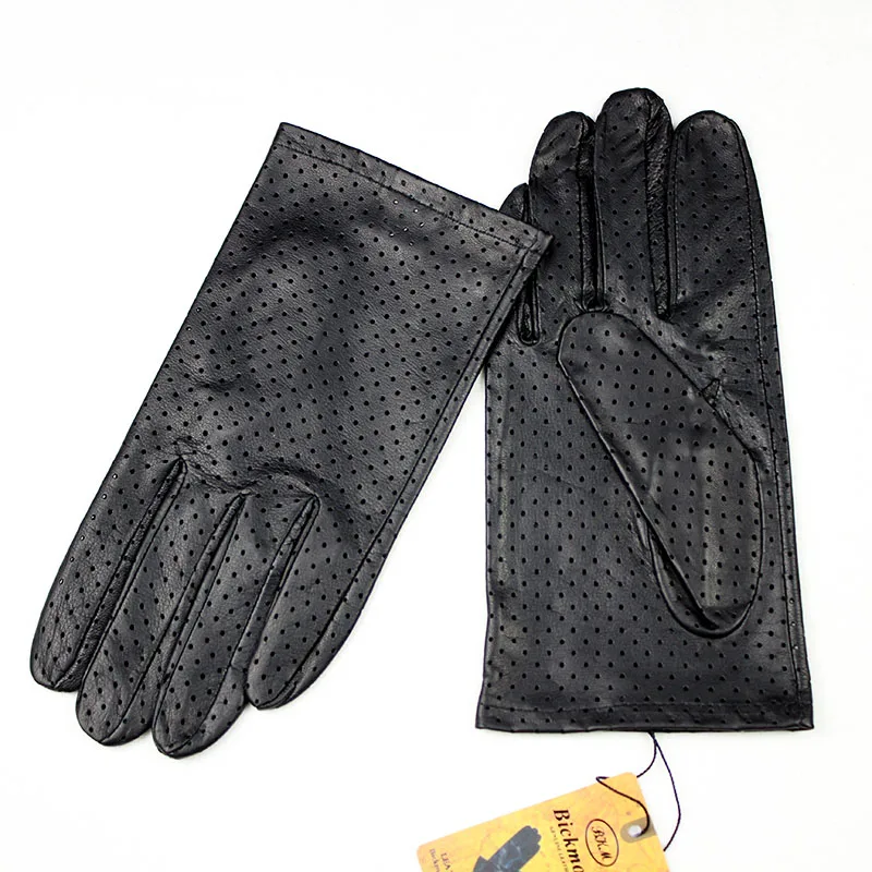Driver gloves Кожаные перчатки мужские тонкие импортные перчатки из козьей кожи новые дышащие мягкие прочные черные мужские перчатки из овчины для вождения - Цвет: Driver gloves