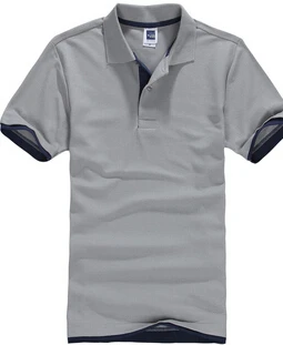 Бренд Camisa PoloShirt, Мужская Дизайнерская хлопковая рубашка, мужские футболки с коротким рукавом, спортивные футболки, футболки для тенниса размера плюс, XXXL, Blusas, топы - Цвет: grey