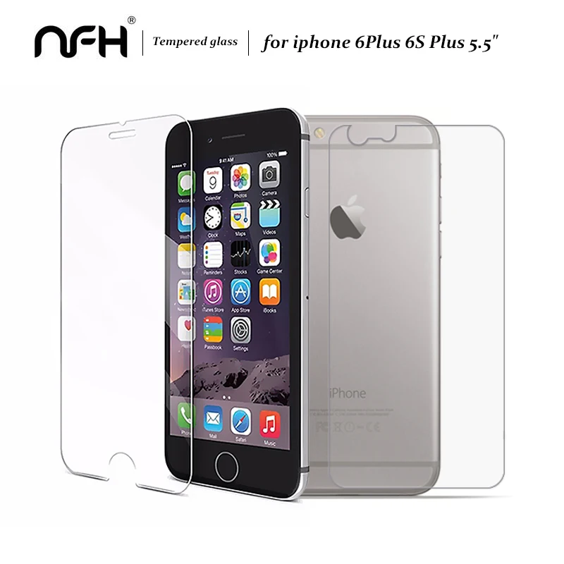 NFH 2 шт. [передняя + задняя] задняя панель из закаленного стекла для iPhone 5 5S 6 s 7 plus 4