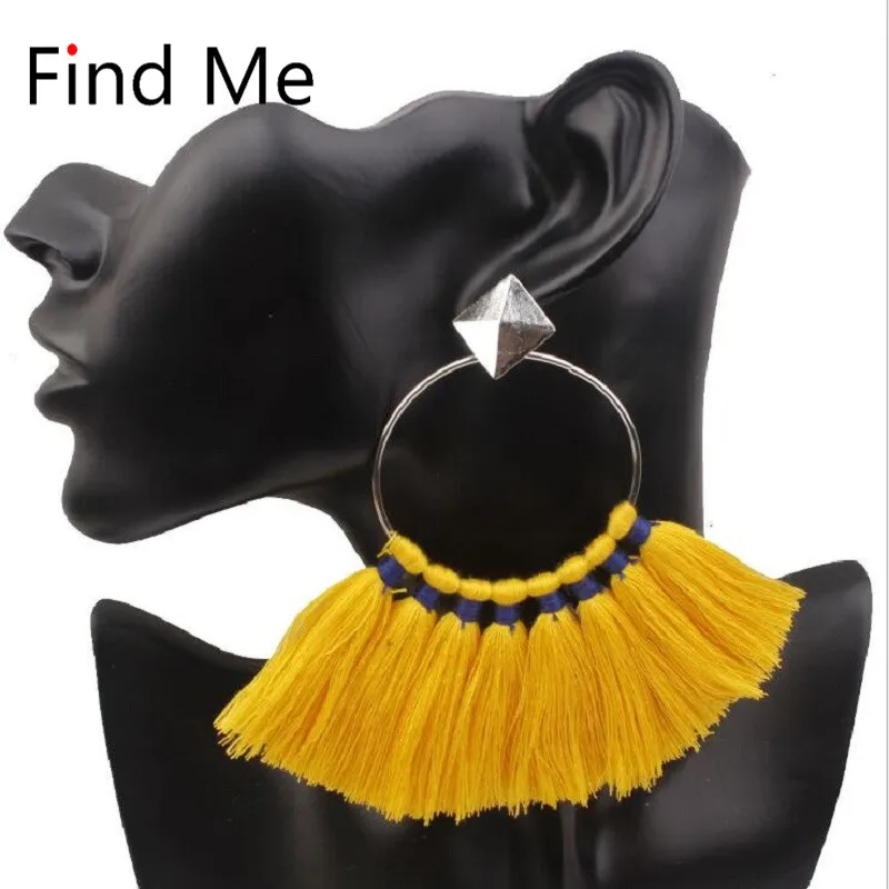 Женские Висячие серьги Find Me винтажные длинные висячие в стиле бохо с кисточками