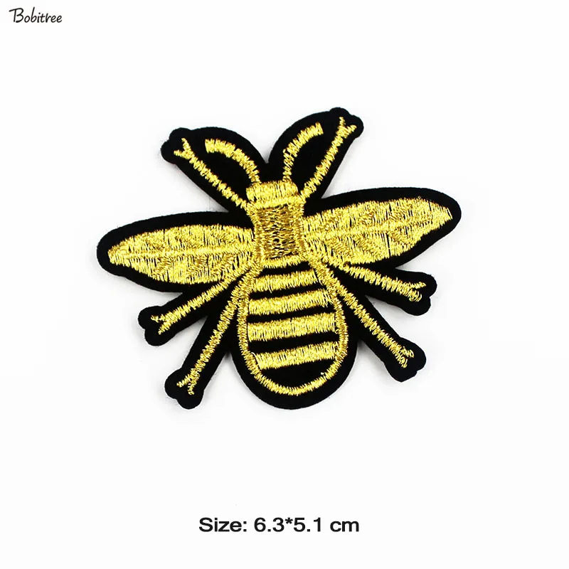 Insect Embroidery Bee Beetle Iron on Patches For Clothing Sewing Badges Appliques Stickers for Jacket Bags Accessories - Color: 1 pcs