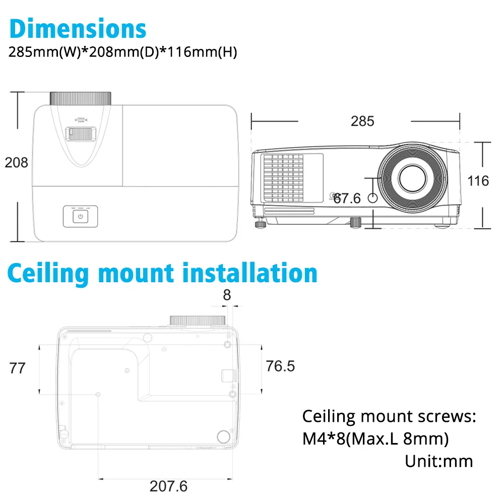 Rigal RD809 проектор HD DLP 3000 Ansi люмен активный затвор 3D проектор домашний кинотеатр встречи бизнес HDMI видео Proyector