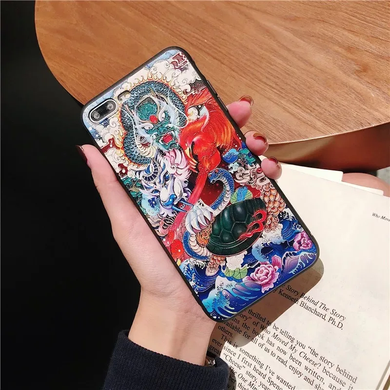 Kwainee Китай Стиль Мобильный защитный чехол для телефона iPhone 7 Plus Чехол X Xs 8 плюс 6s