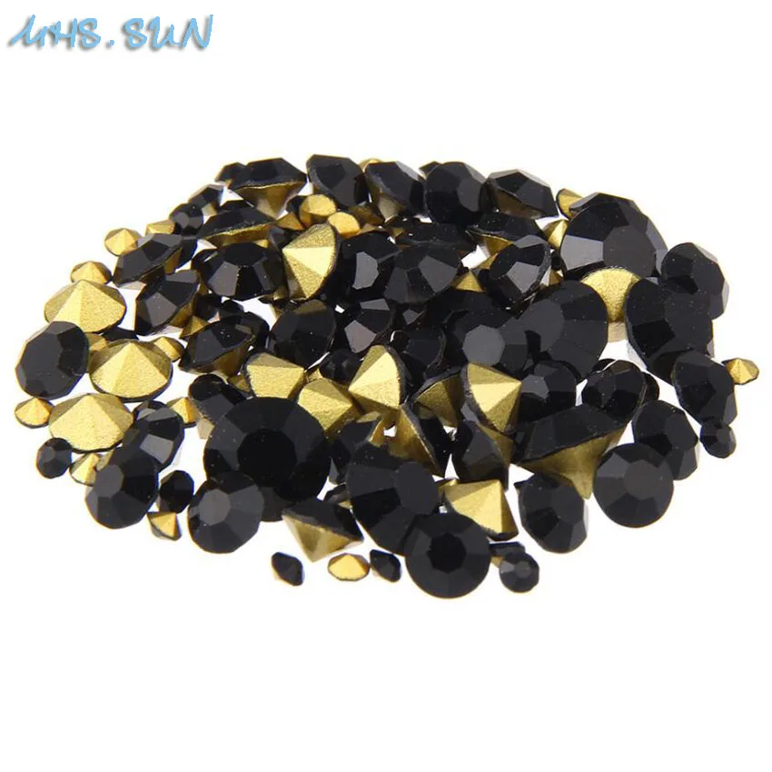 MHS.SUN 1440pcs SS12 Jewelry Accessories Colors Loose Faceted Rhinestones Point back Glass Stones For Clothing Decoration | Дом и сад