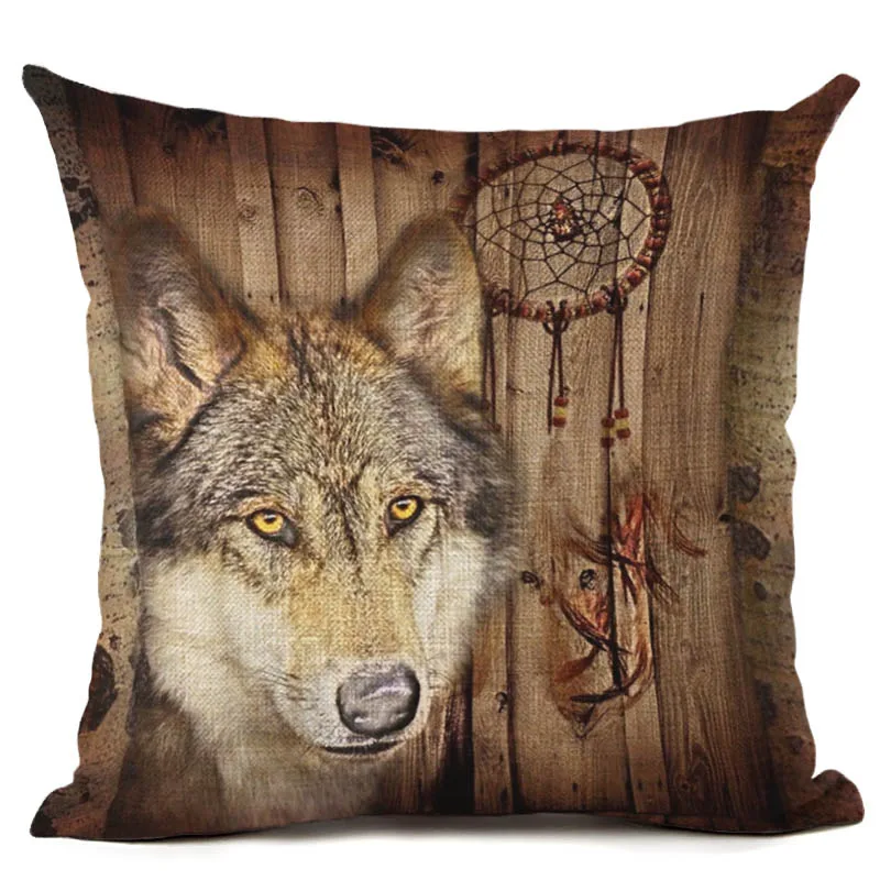 Наволочка в винтажном стиле с изображением животного петуха декоративная