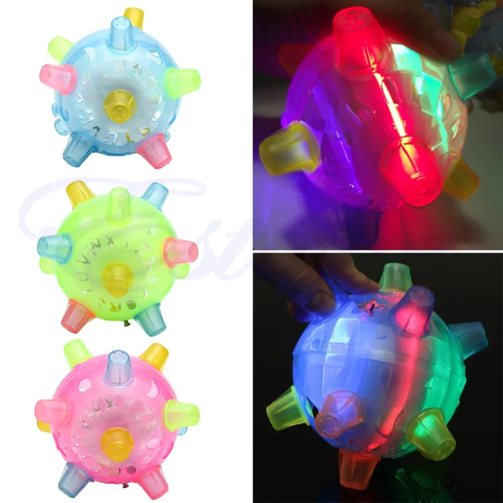 

New Jumping Joggle Bopper Light Up Bouncing Vibrating Sound Sensitive Ball Children Gift With Colorful Light jumping ball toy
