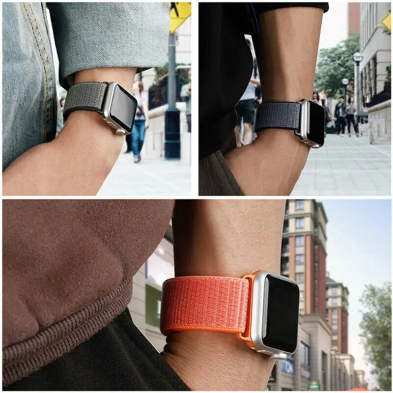 Спортивный ремешок из нейлона для Apple Watch 38 мм/42 мм сменный iWatch Smartwatch Correa Pulseira 4 3 2