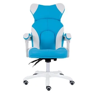 blue Офисная Boss игровая для киберспорта Poltrona Silla Геймерское кресло розовый милый массаж Твиттер в живую подножка Эргономика с колесом - Цвет: blue