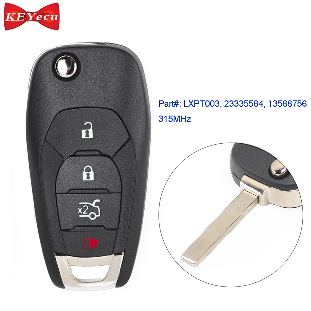 KEYECU для Chevrolet Cruze 2016 2018 2017 Замена дистанционное управление ключи Fob 315 мГц LXPT003|Ключ