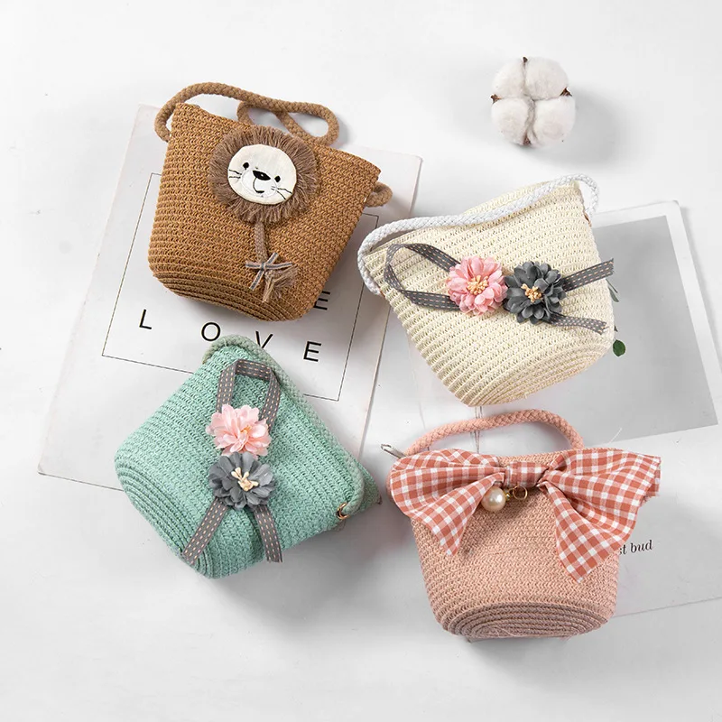 Летние соломенные сумки ручной работы для детей сумка через плечо девочек в