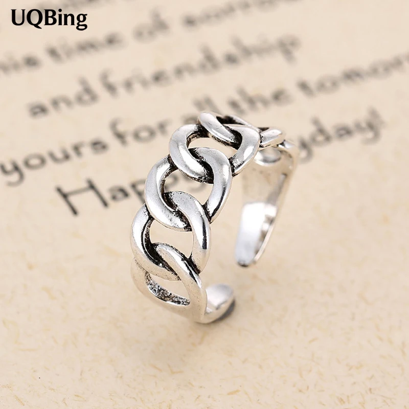 Новые поступления, открытые серебряные кольца в ретро-стиле из тайского серебра, серебряные кольца для девочек, Женские Подарочные ювелирные изделия
