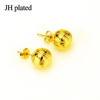 jhplated ear stud ethiopian middle east african 4mm6mm8mm12mm ball earring for women gift