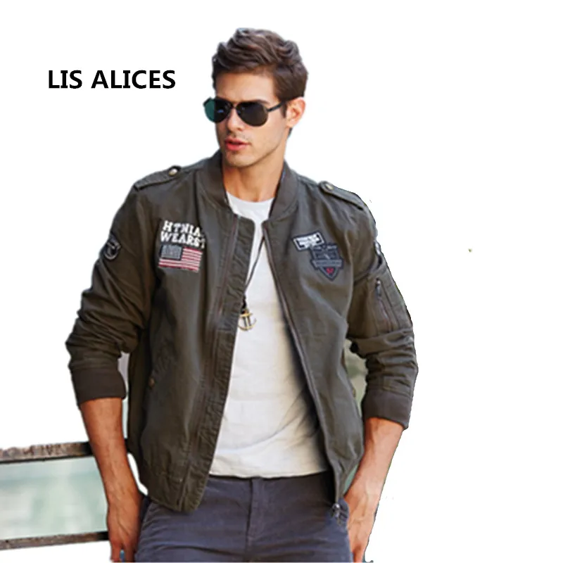 Мужская куртка в стиле милитари LIS ALICES Весенняя хлопковая армейская пилот карго