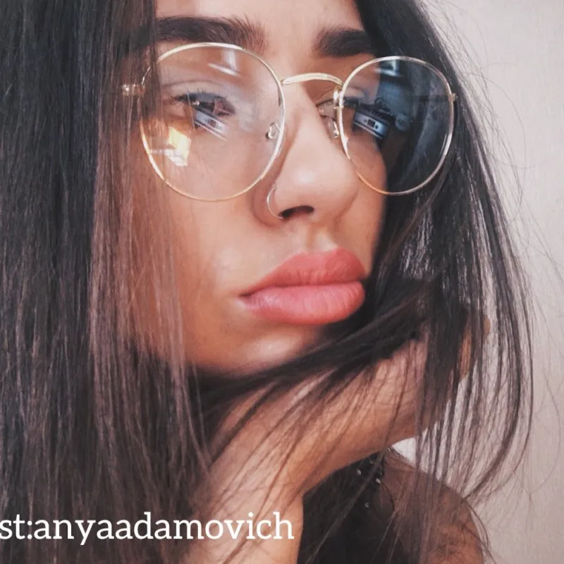 

KOTTDO 2018 New Designer Woman Glasses Optical Frames Metal Round Glasses Frame Clear lens Eyeware Black Silver Gold Eye Glass