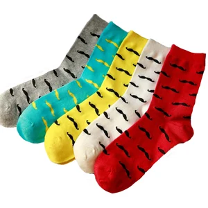 Высокое качество Красочные Модные мужские Носки с рисунком усов хлопковые носки Весна счастливые носки для мужчин Meias