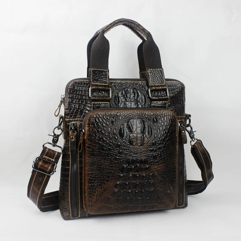 BILLETERA Крокодил Тисненая Кожа Сумка мужская Crossbody Бизнес Портфель Мужчины | Багаж и