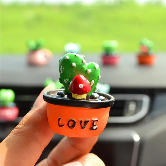 Освежитель автомобиля 3D кактус растения вентиляционные розетки духи клип милые украшения автомобилей Интерьер освежитель воздуха Аксессуары - Название цвета: Mushroom