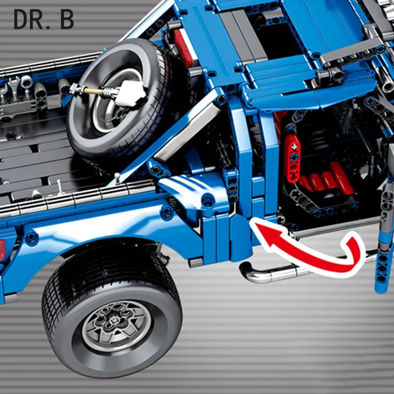 DIY новая техническая серия F-150 Raptor Pickup модель автомобиля Строительные блоки Набор кирпичей Sembo 701970 обучающая Детская Классическая Игрушка