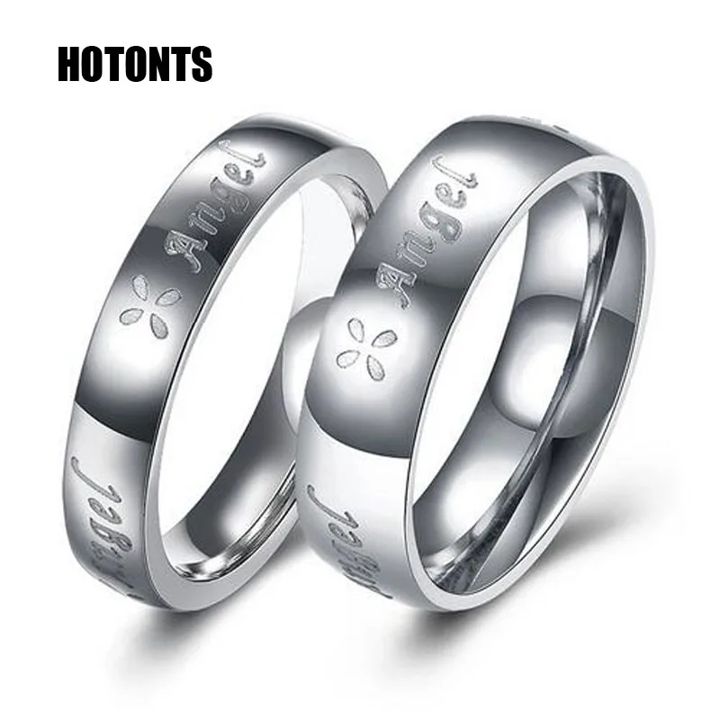 Tgr165/6 Модные украшения Нержавеющая сталь буквы Ангел пары Кольца для Для мужчин