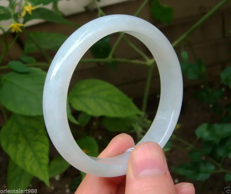 100% Natural Untreated Icy Jadeite Emerald Jade Bangle Bracelet 57-60MM | Украшения и аксессуары