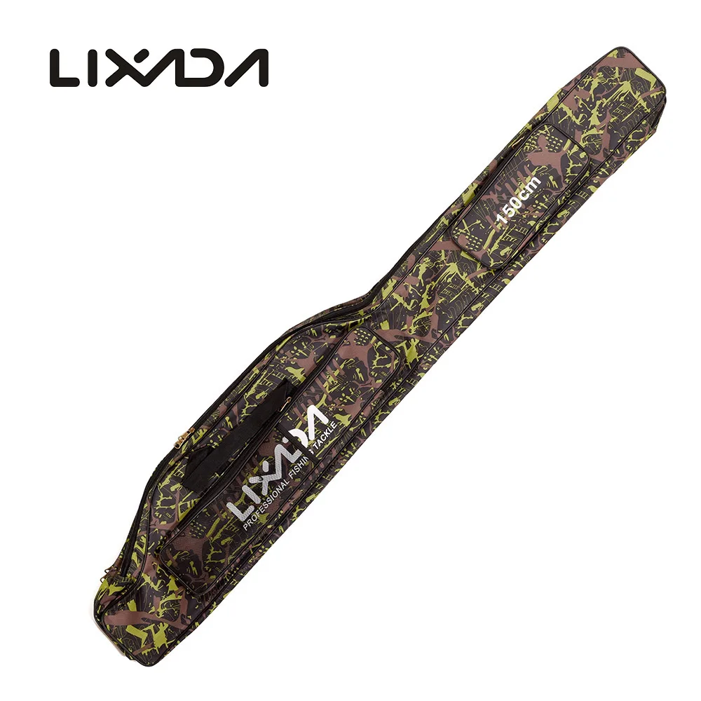 Lixada Fishing Bag Fishing Rod Carrier Oxford Fishing Pole Tools Storage Bag Case Fishing Gear Organizer 130/150cm